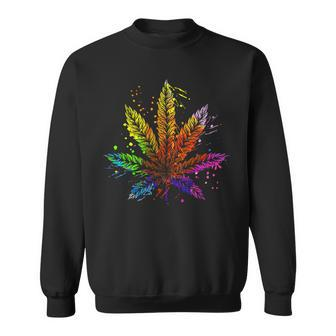 Funny Marijuana Weed Tie Dye 420 Cannabis Thc Lover Cousin Sweatshirt - Seseable
