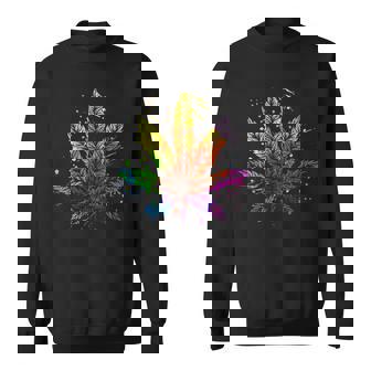 Funny Marijuana Weed Tie Dye 420 Cannabis Thc Lover Cousin Sweatshirt - Seseable