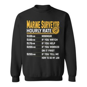 Marine Surveyor Hourly Rate Sweatshirt | Mazezy