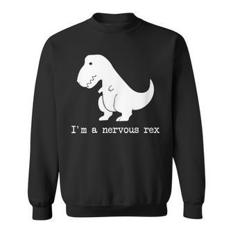 Mental Health Awareness Trex Dinosaur With Anxiety Sweatshirt - Monsterry