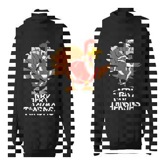 Merry Thanksmas Happy Thanksgiving Merry Christmas Sweatshirt | Mazezy