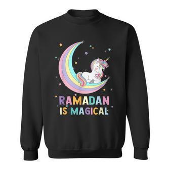 Funny Moon Unicorn Ramadan Is Magical Unicorn Funny Gifts Sweatshirt | Mazezy UK