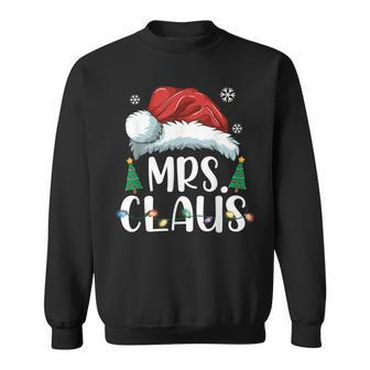 Mrs Claus Santa Christmas Matching Couple Pajama Sweatshirt - Seseable