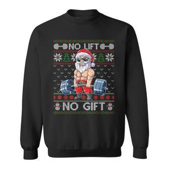 Muscle Santa Lifting Christmas Ugly Christmas Sweater Sweatshirt | Mazezy
