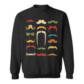 Funny Mustache Styles | Vintage Retro Hipster Mustache Sweatshirt - Seseable