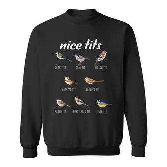 Funny Nice Tits Birdwatching Bird Watching Birding Binocular Bird Watching Funny Gifts Sweatshirt | Mazezy