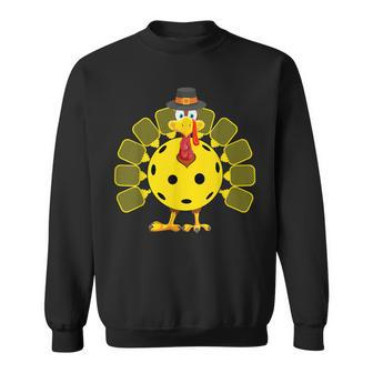 Pickleball Thanksgiving Golf Ball Turkey Lover Sweatshirt - Monsterry