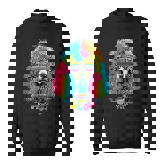 Funny Poodle Dog Miniature Poodle Toy Poodle Hippie Sweatshirt - Seseable