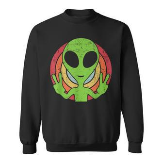 Retro 80'S Style Vintage Ufo Lover Alien Space Sweatshirt - Seseable