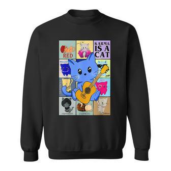 Retro Karma Is A Cat The Eras Cat Day Cat Owners Sweatshirt - Seseable