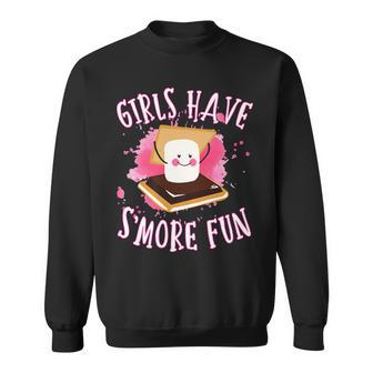 Funny Smores Camping Girls Have Smore Fun Camper Glamping Sweatshirt | Mazezy