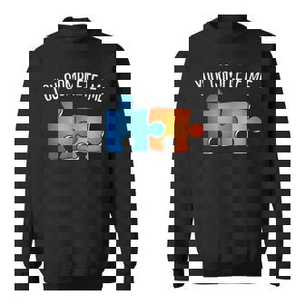 Suggestive Jigsaw You Complete Me Subtle Sexy Sweatshirt | Mazezy