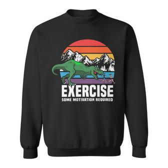 Funny T Rex Gym Exercise Workout Fitness Motivational Runner 2 Sweatshirt - Monsterry DE