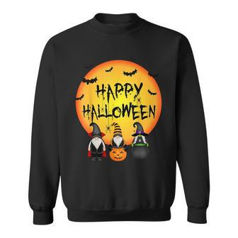 Three Gnomes With Pumpkin Happy Halloween Costume Sweatshirt - Monsterry AU