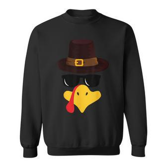 Turkey Face Matching Family Thanksgiving Pilgrim Party Sweatshirt - Seseable