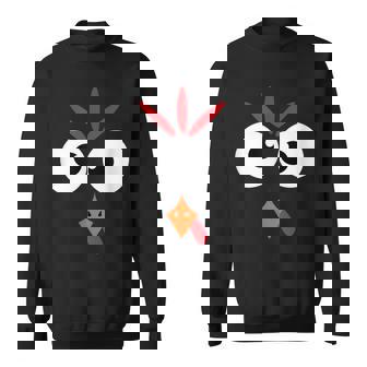 Turkey Family Thanksgiving Turkey Face Friendsgiving Sweatshirt | Mazezy