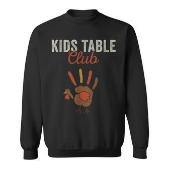 Funny Turkey Hand Kids Table Thanksgiving Gifts For Turkey Lovers Funny Gifts Sweatshirt | Mazezy