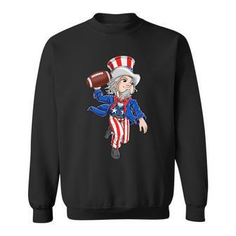 Funny Uncle Sam Football American Flag Indepedence Day Boys Sweatshirt | Mazezy