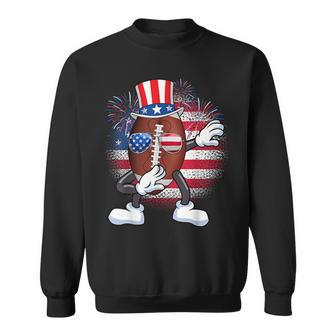 Funny Uncle Sam Football Ball Dabbing Indepedence Day Boys Sweatshirt | Mazezy