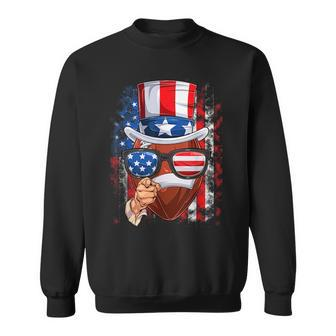 Funny Uncle Sam Football Ball Usa Indepedence Day Men Boys Sweatshirt | Mazezy