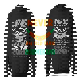 Never Underestimate An Old Man With A Boomerang Sweatshirt - Monsterry