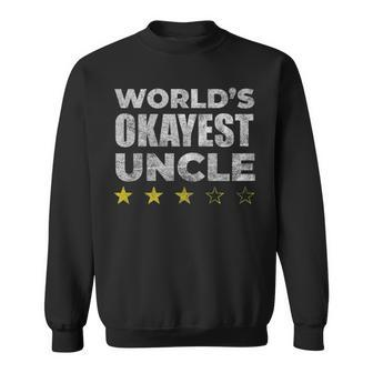 Funny Worlds Okayest Uncle - Vintage Style Sweatshirt | Mazezy UK