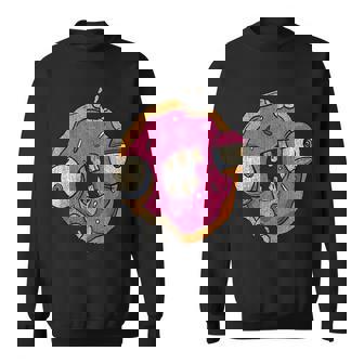 Funny Zombie Donut Scary Halloween Costume Sweatshirt | Mazezy