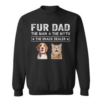 Fur Dad The Man The Myth Men Gift Funny Dog Cat Fathers Day Sweatshirt | Mazezy