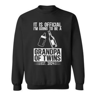 Be Future Grandpa Of Twins Promoted To Grandpa Of Twins 2024 Sweatshirt | Mazezy CA