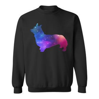 Galaxy Corgi Dog Space And Stars Lover Gift  Sweatshirt