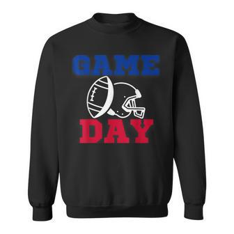 Game Day American Football Helmet Red White Blue Street Swag Sweatshirt - Monsterry UK