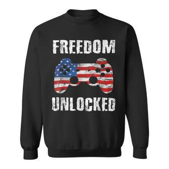 Gamer 4Th Of July Freedom Unlocked Video Games S Ns Sweatshirt - Monsterry