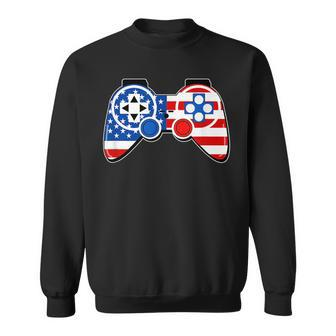 Gamer American Flag Patriotic Video Game 4Th Of July Boys Sweatshirt - Thegiftio UK