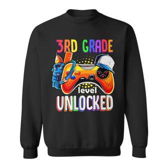 Gamer Back To School Gamepad 3Rd Third Grade Level Unlocked Sweatshirt | Mazezy
