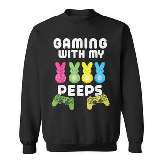 Gaming With My Peeps Easter Gamer Video Game Lover Sweatshirt | Mazezy
