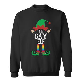 The Gay Elf Matching Family Group Christmas Party Pajama Sweatshirt - Monsterry