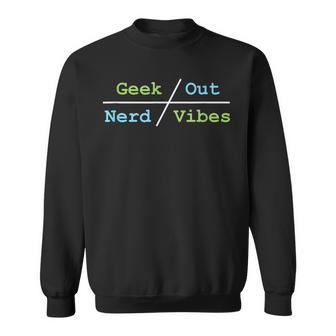 Geek Out On Nerd Vibes Geek Funny Gifts Sweatshirt | Mazezy