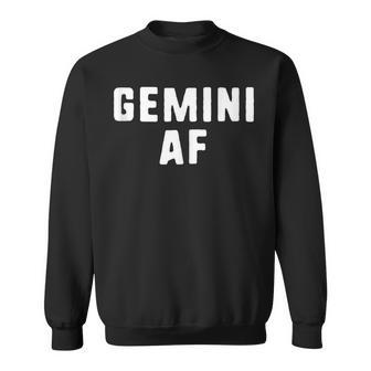 Gemini Af Zodiac Birthday Astrology Funny Sweatshirt | Mazezy