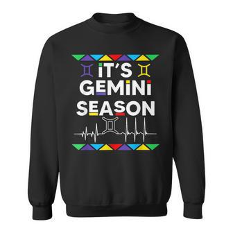 Gemini Season Zodiac Sign Funny Birthday Boys Girls Sweatshirt | Mazezy