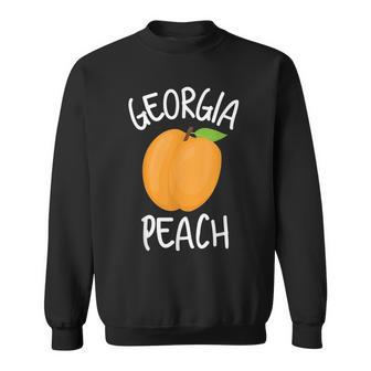 Georgia Peach Funny Georgia State Pride Peachy Pride Month Funny Designs Funny Gifts Sweatshirt | Mazezy