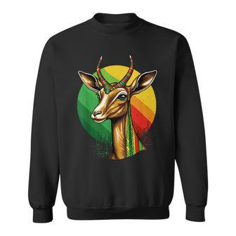 Gerenuk Forest Zookeeper Safari Animal African Flag Sweatshirt | Mazezy