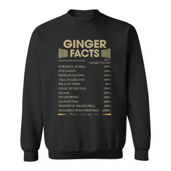 Ginger Name Gift Ginger Facts Sweatshirt - Seseable