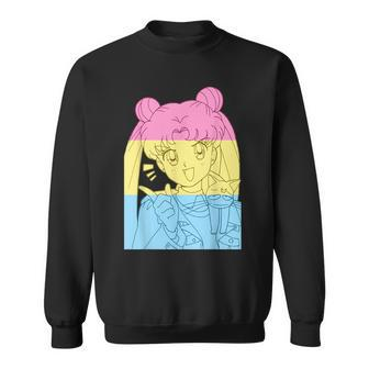 Girl Anime Pansexual Pride Pansexual Flag Lgbt Month Sweatshirt | Mazezy