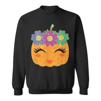 Girl Pumpkin Halloween Thanksgiving For Girls Boys Kids Halloween Sweatshirt | Mazezy