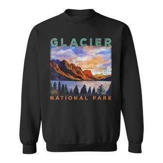 Glacier National Park Retro Us Montana Vintage Parks Sweatshirt - Monsterry CA