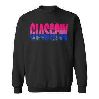 Glasgow Bisexual Flag Pride Support City Sweatshirt | Mazezy