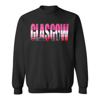 Glasgow Lesbian Flag Pride Support City Sweatshirt | Mazezy AU