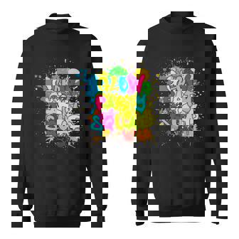 Glow Party Squad Splatter 80S Group Party Team 80S Vintage Designs Funny Gifts Sweatshirt | Mazezy