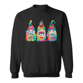 Gnome Peace Sign Love Tie Dye Three Hippie Gnomes Costume Sweatshirt - Seseable