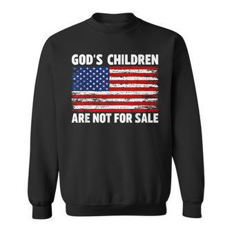 Gods Children Are Not For Sale American Flag - Christian Sweatshirt | Mazezy